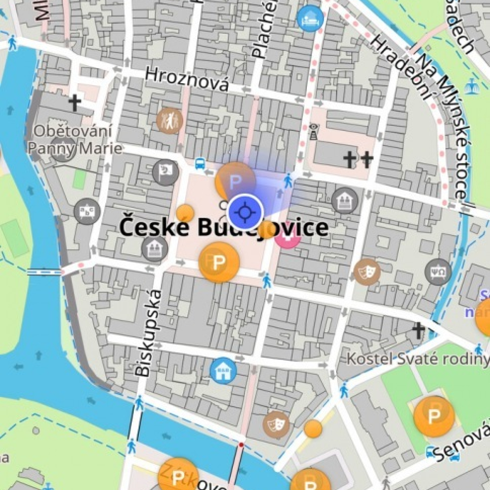 Mapa s POI překryvem