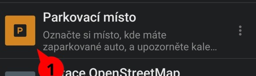 Modul Parkovací místo