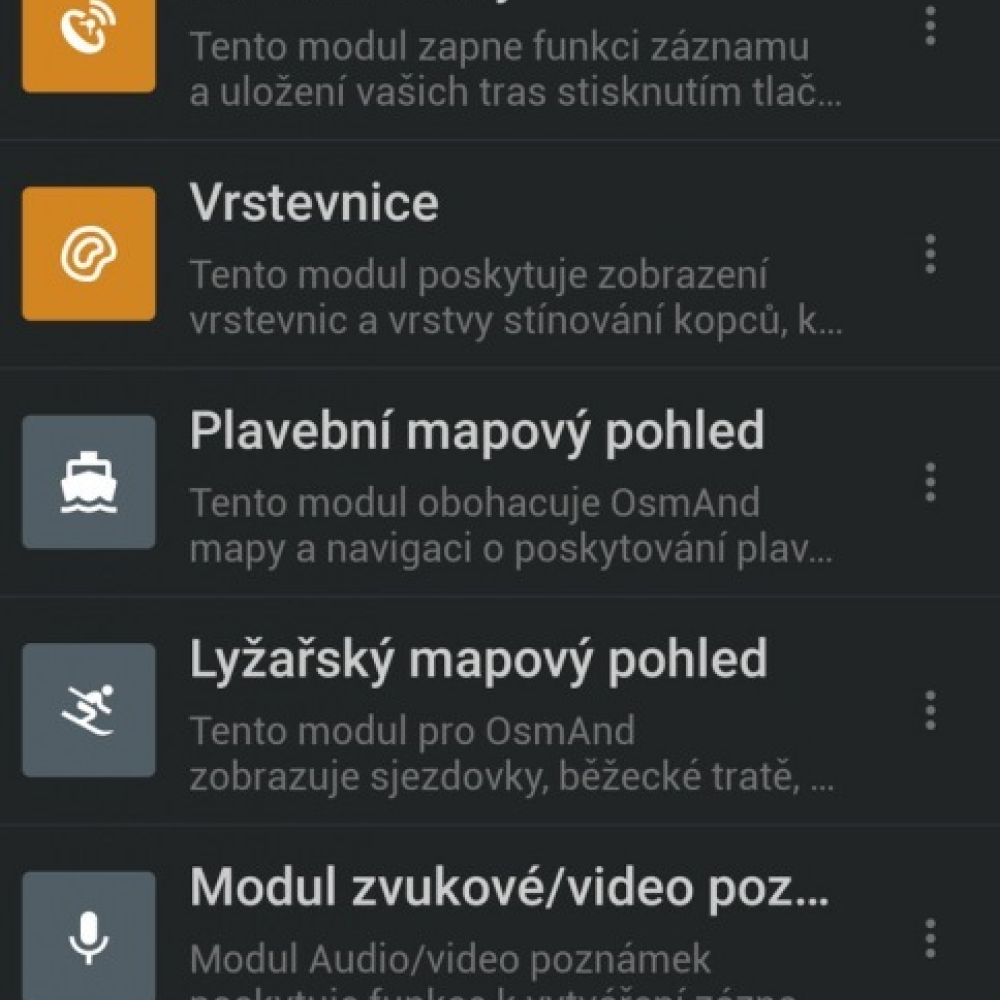 Správa modulů
