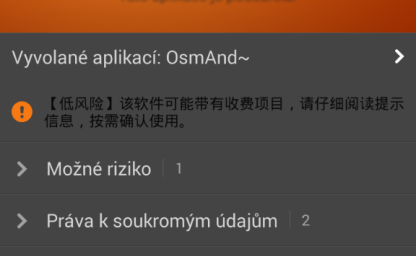 Platby v OsmAnd