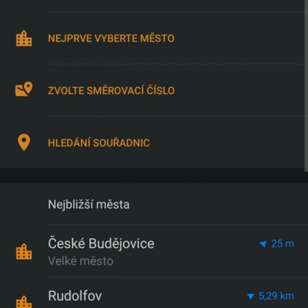 Hledání adresy