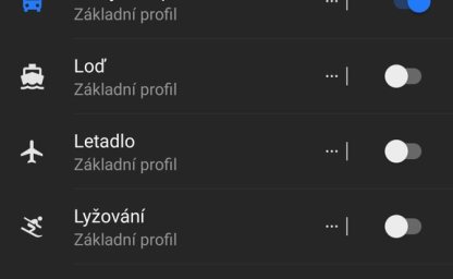OsmAnd 3.4: Vlastní profily