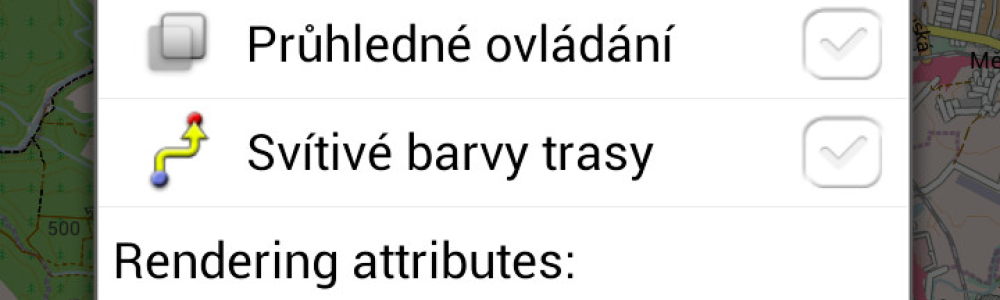 České turistické trasy v OsmAnd