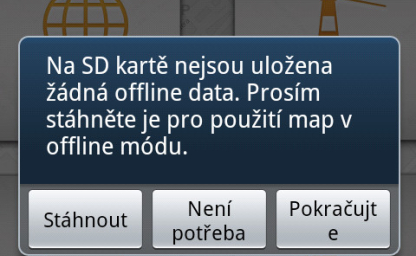 Offline mapy – instalace a aktualizace