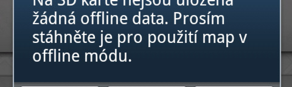 Offline mapy – instalace a aktualizace